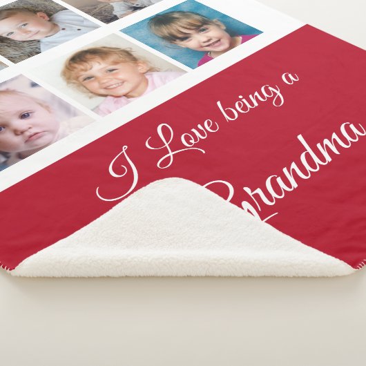 Rotes und weißes Oma-Foto Sherpadecke (3/4)