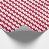 Rotes und weißes Packpapier mit Streifen (Ecke)