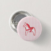 Rotes und Weißes Pferd Button (Vorne & Hinten)