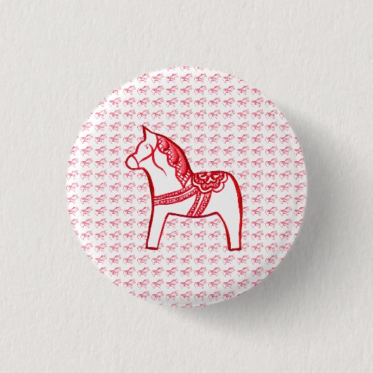Rotes und Weißes Pferd Button (Vorderseite)