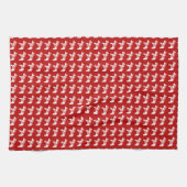 Rotes und Weißes Pferd Küchentuch (Horizontal)
