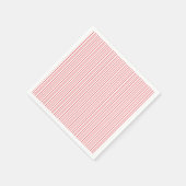 Rotes und weißes Pinstrichpapier Napkins Serviette (Ecke)