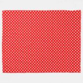 Rotes und weißes Polka-Dot-Muster Fleecedecke (Vorderseite (Horizontal))