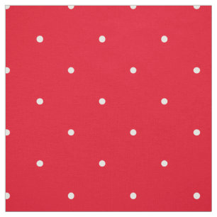 Rotes und weißes Polka-Punkt-kleines hübsches Stoff