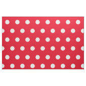 Rotes und weißes Polka-Punktmuster | Anpassen Stoff (Fat Quarter (45,7 x 55,9 cm))