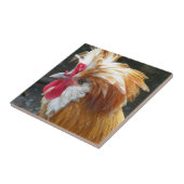 Rotes und weißes polnisches Hühnchen Fliese (Seite)