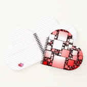 Rotes und weißes Quadrat-Tanz-Herz-Spiral-Notebook Notizblock (Innenseite)
