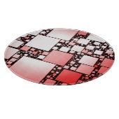 Rotes und weißes Quadrat-Tanzbrett Schneidebrett (Ecke)