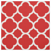 Rotes und weißes Quatrefolienmuster Stoff (Muster)