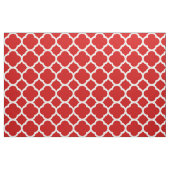 Rotes und weißes Quatrefolienmuster Stoff (Fat Quarter (45,7 x 55,9 cm))