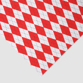 Rotes und weißes Rauten-Muster-Seidenpapier Seidenpapier (Ausschnitt)