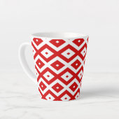 Rotes und weißes Rautenmuster Milchtasse (Linke Ecke)