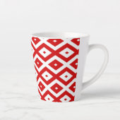 Rotes und weißes Rautenmuster Milchtasse (Rechts)