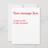 Rotes und weißes Rautenmuster RSVP Karte (Rückseite)