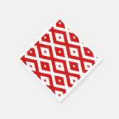 Rotes und weißes Rautenmuster Serviette (Ecke)