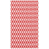 Rotes und weißes Rautenmuster Tischdecke (Vorderseite)