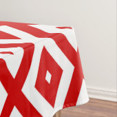 Rotes und weißes Rautenmuster Tischdecke (Beispiel)