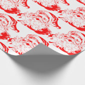 ROTES UND WEISSES SANKT-Packpapier Geschenkpapier (Ecke)