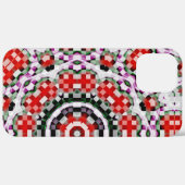 Rotes und weißes Schach oder Pixelkaleidoskop Case-Mate iPhone Hülle (Hinten (horizontal))