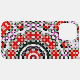 Rotes und weißes Schach oder Pixelkaleidoskop Case-Mate iPhone Hülle
