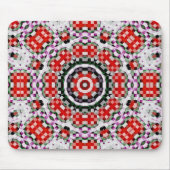 Rotes und weißes Schach oder Pixelkaleidoskop Mousepad (Vorne)