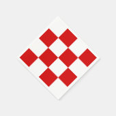 Rotes und weißes Schachbrett-Muster Serviette (Ecke)