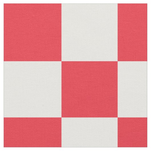 Rotes und weißes Schachbrettmuster Stoff (Nahaufnahme)