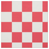 Rotes und weißes Schachbrettmuster Stoff (Muster)