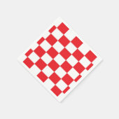 Rotes und Weißes Scheckpapier Napkins Serviette (Ecke)