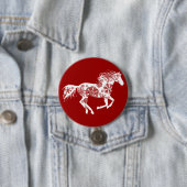 Rotes und weißes Schneeflocken Button (Beispiel)