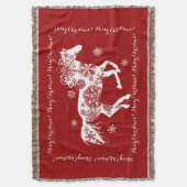 Rotes und weißes Schneeflocken Decke (Vorderseite Vertikal)