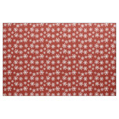 Rotes und weißes Schneeflockenmuster Stoff (Fat Quarter (45,7 x 55,9 cm))