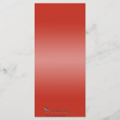 Rotes und weißes Snowflake-Hochzeitmenü Menükarte (Rückseite)