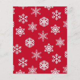 Rotes und weißes Snowflake Scrapbook