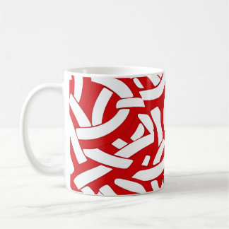 💫 rotes und weißes spiralförmiges 🎨 kaffeetasse