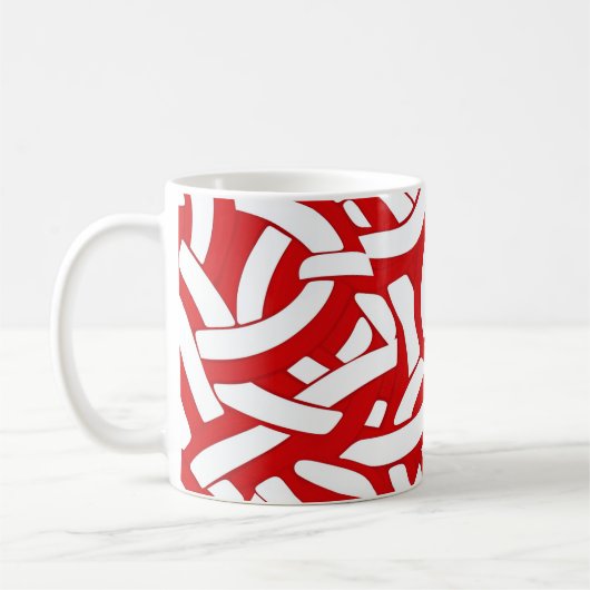 💫 rotes und weißes spiralförmiges 🎨 kaffeetasse (Links)