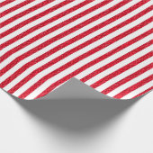 Rotes und weißes Streifenpapier Geschenkpapier (Ecke)