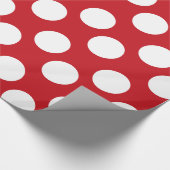 Rotes und weißes Tupfen-Geschenk-Packpapier Geschenkpapier (Ecke)