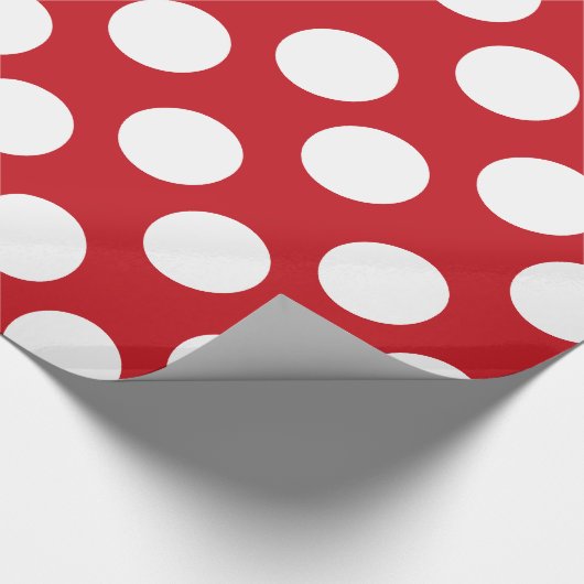 Rotes und weißes Tupfen-Geschenk-Packpapier Geschenkpapier (Ecke)