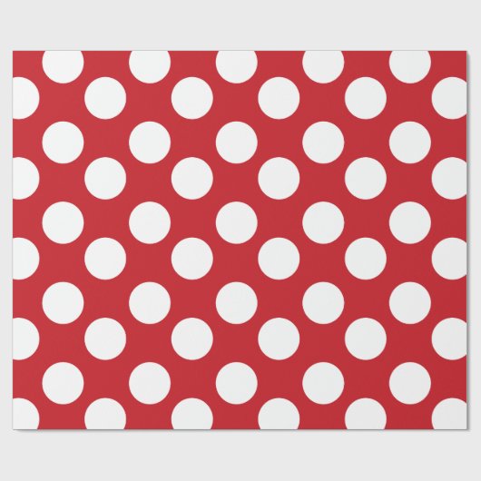 Rotes und weißes Tupfen-Geschenk-Packpapier Geschenkpapier (Flach)