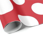 Rotes und weißes Tupfen-Geschenk-Packpapier Geschenkpapier (Rolleneckpunkt)