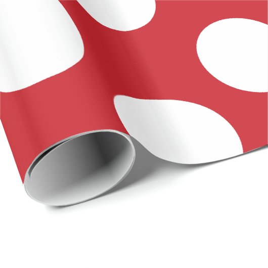 Rotes und weißes Tupfen-Geschenk-Packpapier Geschenkpapier (Rolleneckpunkt)