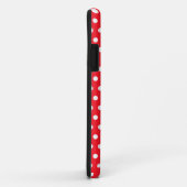 Rotes und weißes Tupfen-Muster. Spotty. Case-Mate iPhone Hülle (Hinten/Rechts)