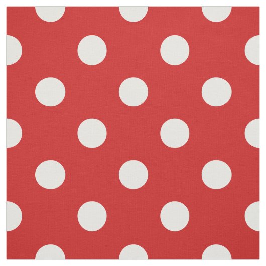 Rotes und weißes Tupfen-Muster Stoff (Muster)