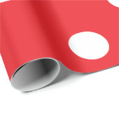 Rotes und weißes Tupfen-Packpapier 30" x 6" Geschenkpapier (Rolleneckpunkt)