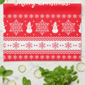 Rotes und weißes Weihnachten Handtuch (Gefaltet)