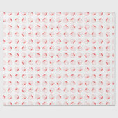 Rotes und weißes Weihnachten lustigen Geschenkpapier (Flach)