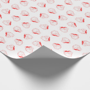 Rotes und weißes Weihnachten lustigen Geschenkpapier