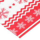 Rotes und weißes Weihnachten Tischdecke (Schrägansicht)