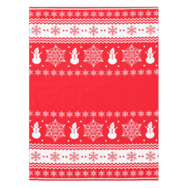 Rotes und weißes Weihnachten Tischdecke